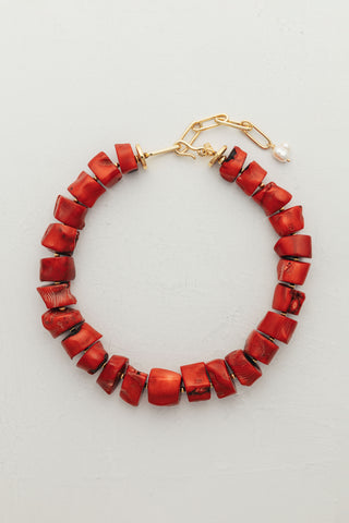 Coral Necklace, say yes to the color of the season and add this must have necklace to your fall wardrobe.