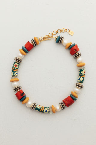 Seabed Necklace, an eclectic mix of fun beads to add a pop of joy to any outfit.