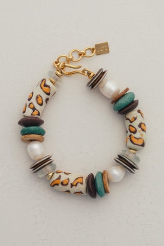 The Selva Bracelet, a cool piece to mix and match with other bracelets to create the coolest arm party.